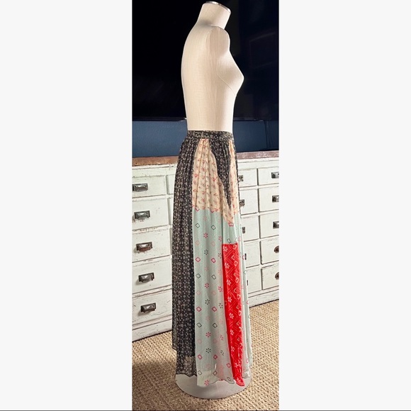Anthropologie Verb by Pallavi Singhee Margot Patchwork Shimmer Maxi Skir… - Picture 7 of 16